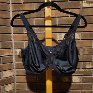 Elomi Black Lace Full Figure Underwire Support Bra - Luxury Lingerie 38G